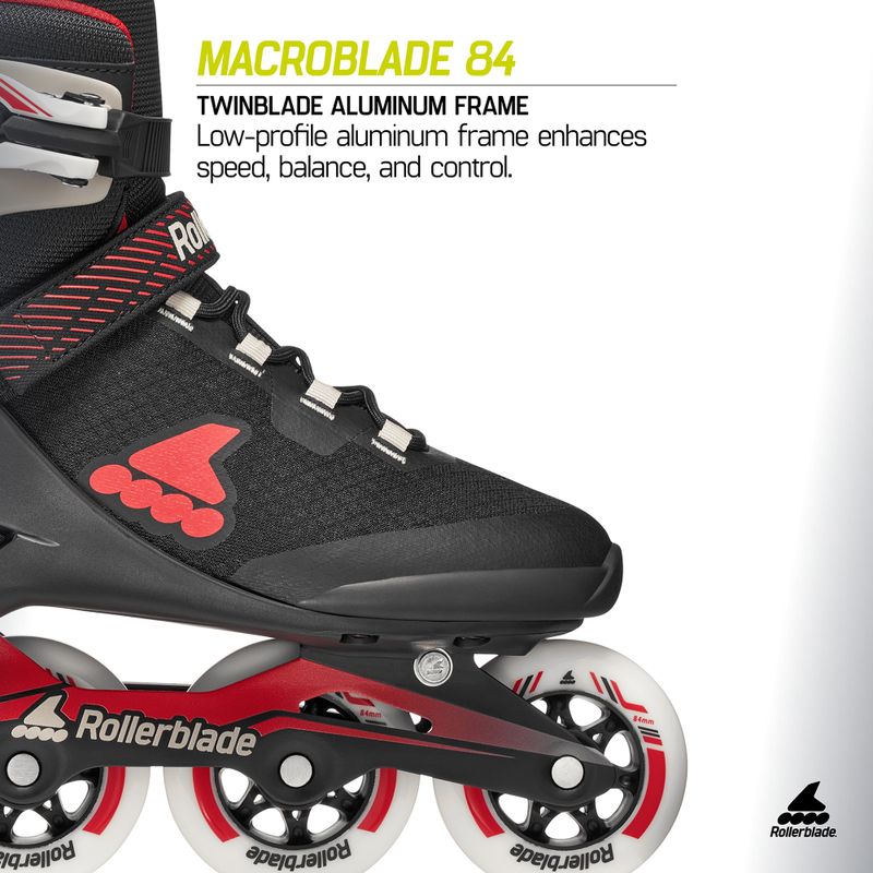 Inlineskates Herren Rollerblade Macroblade 84 black/sand/red 9