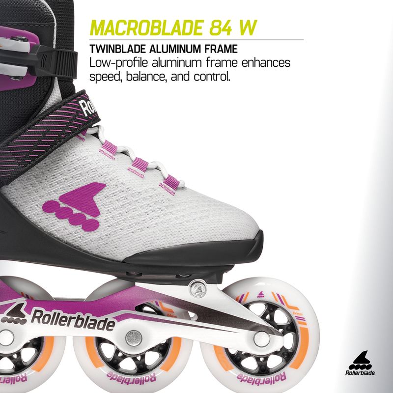 Inlineskates Damen Rollerblade Macroblade 84 W light grey/violet/orange 10