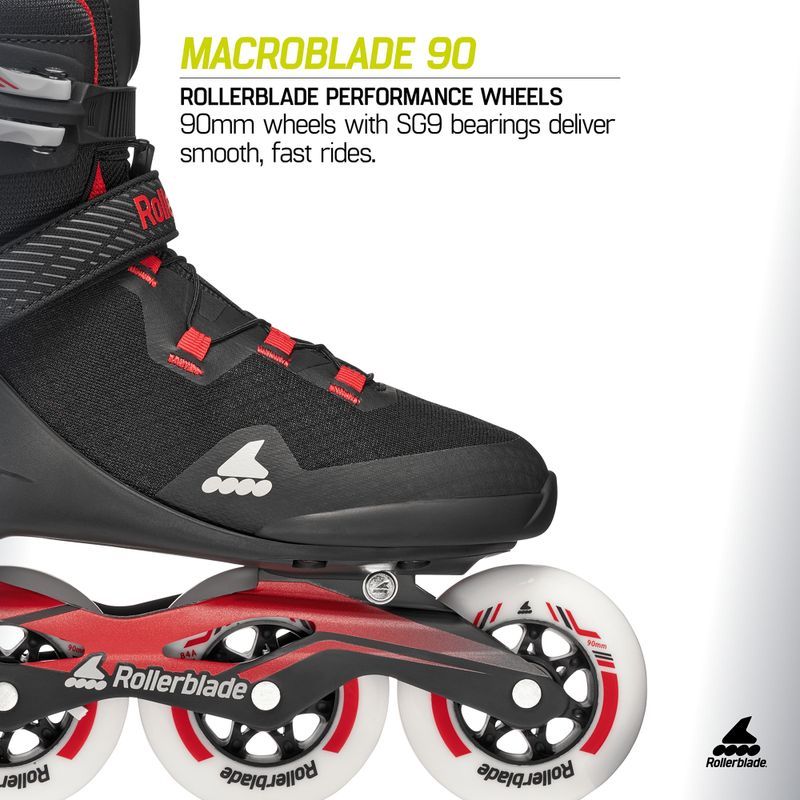 Inlineskates Herren Rollerblade Macroblade 90 black/red 8
