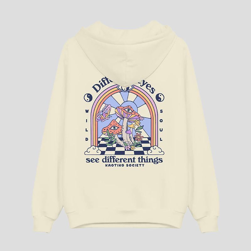 Kaotiko Different Eyes Damen Sweatshirt Knochen 4