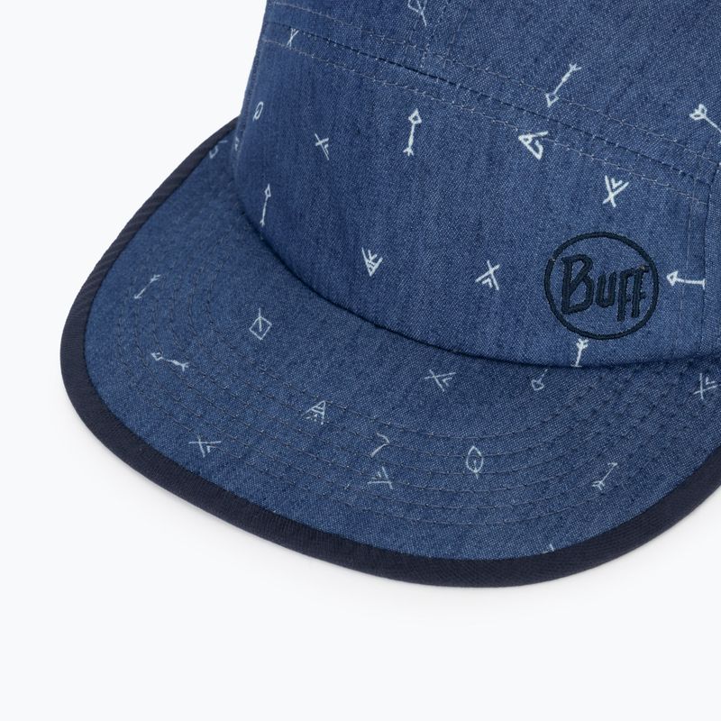 Kinder-Basecap BUFF 5 Panel arrows denim/denim 3