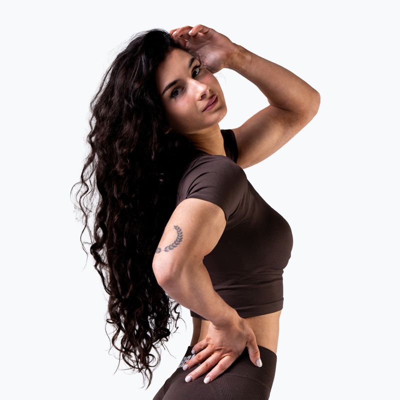 Damentrainingstop NEBBIA Power dark brown 3