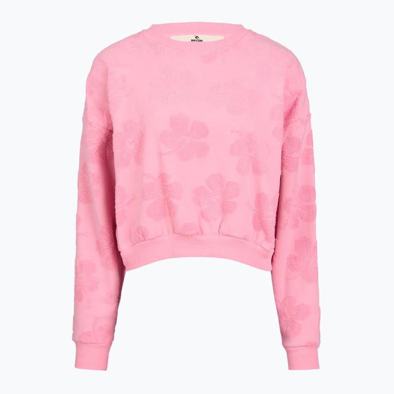 Damenpullover Rip Curl Paradise Terry Crew pink