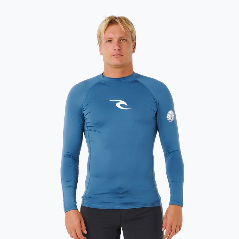 Herren-Bade-Longsleeve Rip Curl Waves Upf Perf bluefin