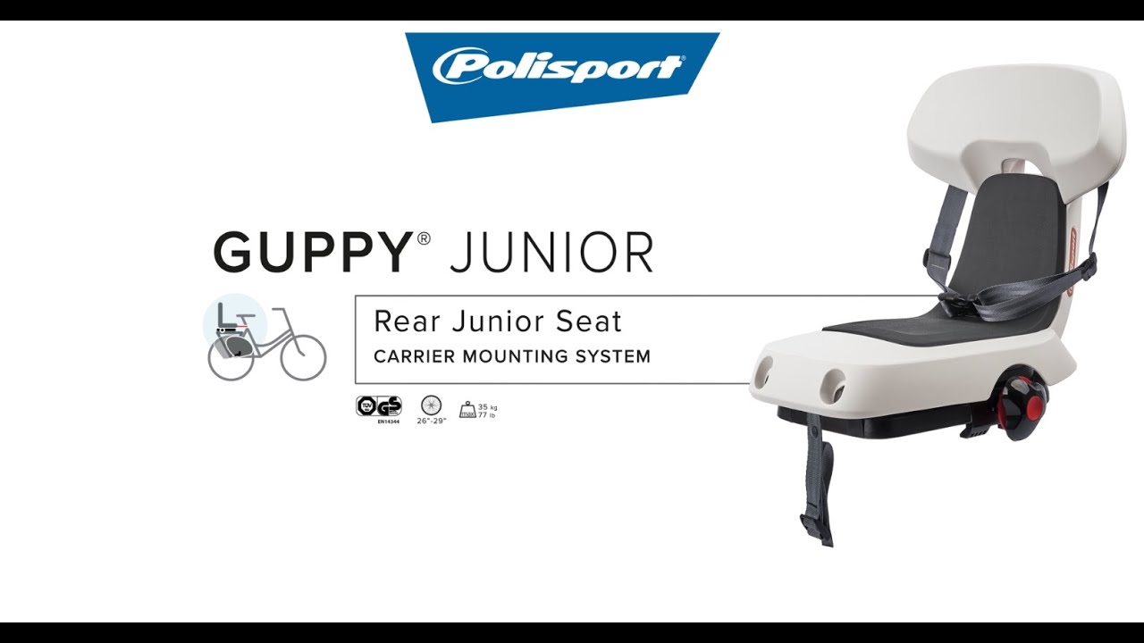 Polisport Guppy Junior CFS Gepäckträger Fahrradsitz grau FO 8636100013